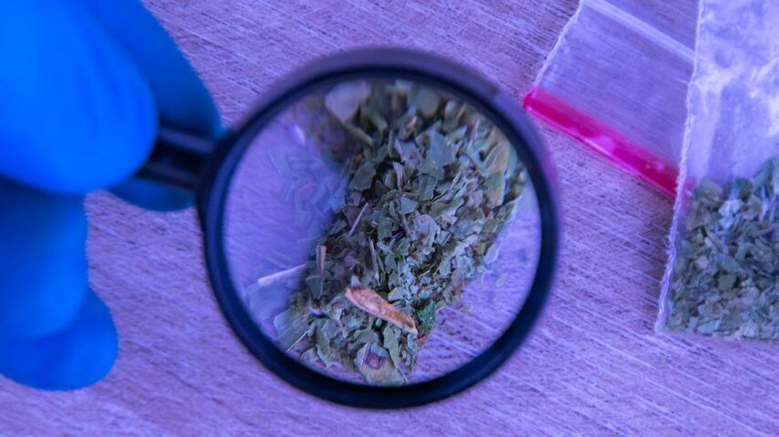 Distorted image of a synthetic marijuana smoking mixture